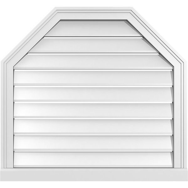 Octagonal Top Surface Mount PVC Gable Vent w/ 2